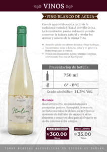 VINO BLANCO DE AGUJA