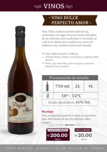 VINO DULCE PERFECTO AMOR